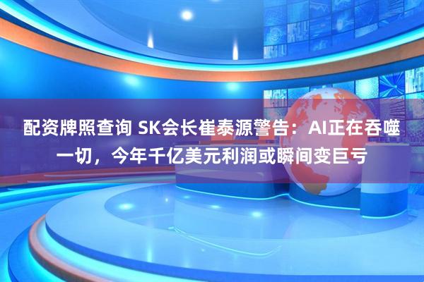 配资牌照查询 SK会长崔泰源警告：AI正在吞噬一切，今年千亿美元利润或瞬间变巨亏